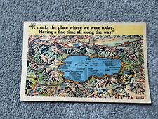 Lake Tahoe Nevada California Map Greeting from postcard picture
