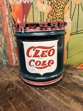 VINTAGE 1941 CLEO COLA 10 GALLON SYRUP CAN DRUM SIGN COCA COLA 7UP PEPSI OC DP picture