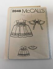 Vintage 1980's McCall's Uncut Pattern 2048 Little Darlings Cape Dress Child Size picture