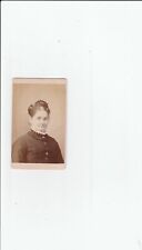 CDV GREAT AD UTICA, N. Y. VICTORIAN LADY CROWN COMB IN BRAIDED BUN, BOTTON FRONT picture