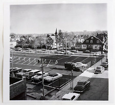 1950s Parking Lot American City Classic Cars Americana Vintage Photo picture