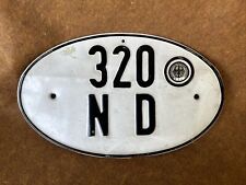 Vintage German Oval Metal Vehicle License Plate Bundesfinanzverwaltung 320 ND picture