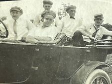 O5 Photograph 1910-20's Group Men Touring Car Bandaged Face *GLUED picture
