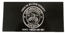 This Is My Gun Permit Don't Tread On Me Black Vinyl Bumper Sticker 3.75