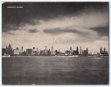 Chicago Illinois IL Postcard Oversized Chicago Skyline From Lake Michigan 1949 picture