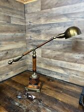 Uttermost Dalton wood and brass table lamp, RARE AND BEAUTIFUL LOOKING LAMP picture