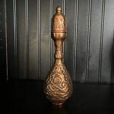 Vintage Middle Eastern Copper Embossed Decanter Vase picture