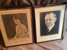 Signed Autographed Photos CALVIN COOLIDGE & GRACE COOLIDGE - March 1924 - Framed picture