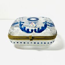 Vintage/Antique Moser Enamel Painted Glass Hinged Box trinket jewelry picture