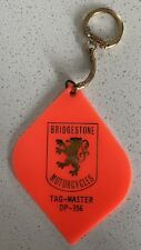 Bridgestone Motorcycles Vintage Key Chain Orange Plastic picture