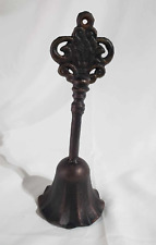 Vintage cast iron handheld bell tabletop décor farmhouse cottagecore collectible picture