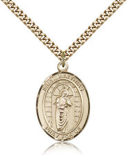 Saint Matthias The Apostle Medal For Men - Gold Filled Necklace On 24 Chain ... picture