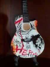 Mini Guitar MOTLEY CRUE NIKKI SIXX Heroin GIFT Memorabilia FREE STAND Display picture