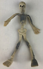 Vintage Bendable Skeleton Toy Figure 1980s Halloween Decor Poseable picture