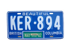 1982 Beautiful British Columbia Canada license plate in Excellent condition picture