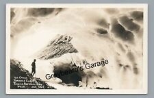 RPPC Ice Cave Paradise Glacier MT RAINIER NATIONAL PARK WA Real Photo Postcard picture