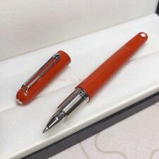 Luxury M Magnet Series Tangerine Red+Silver Clip 0.7MM Black Ink Rollerball Pen. picture