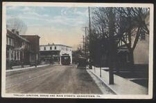 1923 POSTCARD QUAKERTOWN PA/PENNSYLVANIA TROLLEY JUNCTION & HOMES HOUSES picture