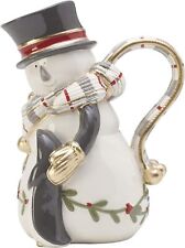Fitz and Floyd Mistletoe Merriment Snowman Pitcher, 60-Ounce, Assorted picture