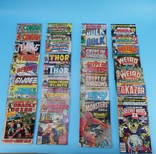 Vintage Marvel Comics Mix Lot Of 31 Thor Thing Captain America Hulk And More picture