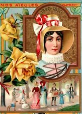 LIEBIG Trade Card Set S-787 Our Grandmothers Woman Flower Rose German picture