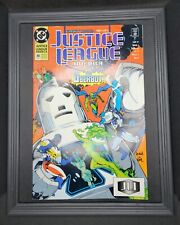 Framed NM Justice League America #48 VS Das Uberbot 1991 DC Comics picture