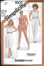 Vintage Simplicity #5503 Misses' Sundress, Romper & Jumpsuit - Size 10 - UC picture