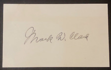 General Mark Clark Autograph Signed Index Card Youngest 4-Star General in WWII picture