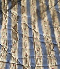 Antique Primitive Shabby French Quilt ~ Lisere Floral Cotton Fabric ~ Blue Rose picture