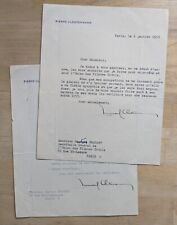 Pierre Clostermann 2 Signed Letters Pilot WW2 Ace 2 Signed Letters Aviation  picture
