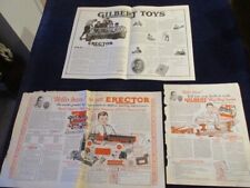 Vtg 1922 & 1928 Gilbert Toys Erector Set Ad Lot of 3  Qa42 picture