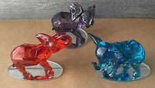3 Matriarch of Rarest Gem Elephants of the World Collection Red, Blue & Purple picture