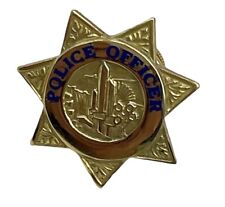 Vintage Police Officer 10K Gold Filled Seven Point Star Pin picture