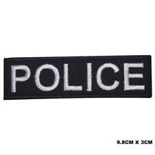POLICE Name Logo Embroidered Patch Iron On/Sew On Patch Batch picture