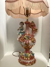 ITALIAN Porcelain table Lamp Cherubs picture