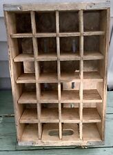Vintage Wooden Pepsi Cola  Soda Crate  Wood Box 24 Slot Red Box picture