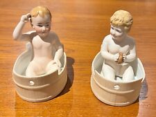 PAIR Antique 1800's Bisque Babies Figurines from Germany picture