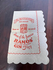 Vintage The Roosevelt In New Orleans Pride of the South Ramos Gin Fizz Napkin picture