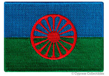 ROMANI FLAG PATCH embroidered iron-on SOUVENIR EMBLEM EUROPEAN GYPSY ROMA REGION picture