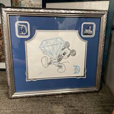 Disneyland Resort Diamond Celebration Mickey Drawing by Megan Matsumoto Framed picture
