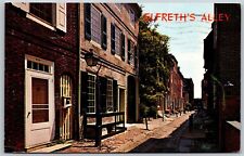 Vtg Philadelphia Pennsylvania PA Elfreth's Alley Street View 1960s Postcard picture