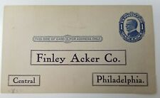 Finley Acker Co. Store Blank Mail Order Card Form Philadelphia 1911 picture