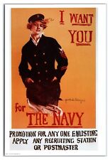 VTG 1990s - WW1 United States Navy Recruiting - Reprint Poster Postcard picture