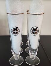 6 Warsteiner Premium Verum Pilsner Glass Gold Rim 0.3L Die KÖNIGIN Den Bieren picture