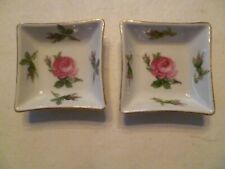 Germany M 2 square trinket dish 2 1/2inch Roses 2448 2449 picture