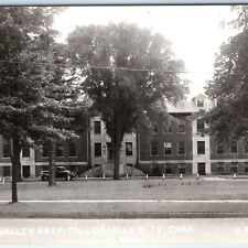 c1940s Charles City, IA RPPC Cedar Valley Hospital Car Wide Real Photo PC A168 picture