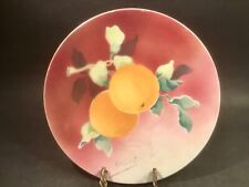Antique French Faience Wall Plate with Oranges & Leaves Plate picture
