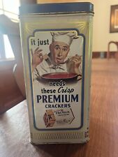 Vintage Nabisco Thin Crisp Premium Saltine Cracker Tin Collectors Choice 1993 picture