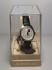 Vintage Official Walt Disney Mickey Mouse Wrist Watch By Bradley 1970s - NIB picture