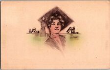 Lady GRADUATION 1910 Vintage Post Card A14 picture